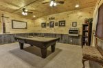 Game room with pool table & 42